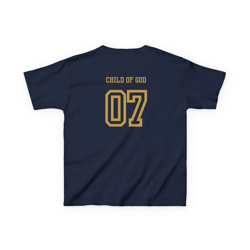 Kingdom Kid Youth Christian Shirt | Child of God Jersey Tee for Boys & Girls
