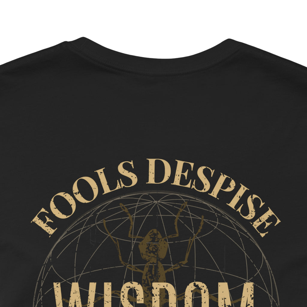 Fools Despise Wisdom Christian Tee | Proverbs 1:7 Streetwear Shirt