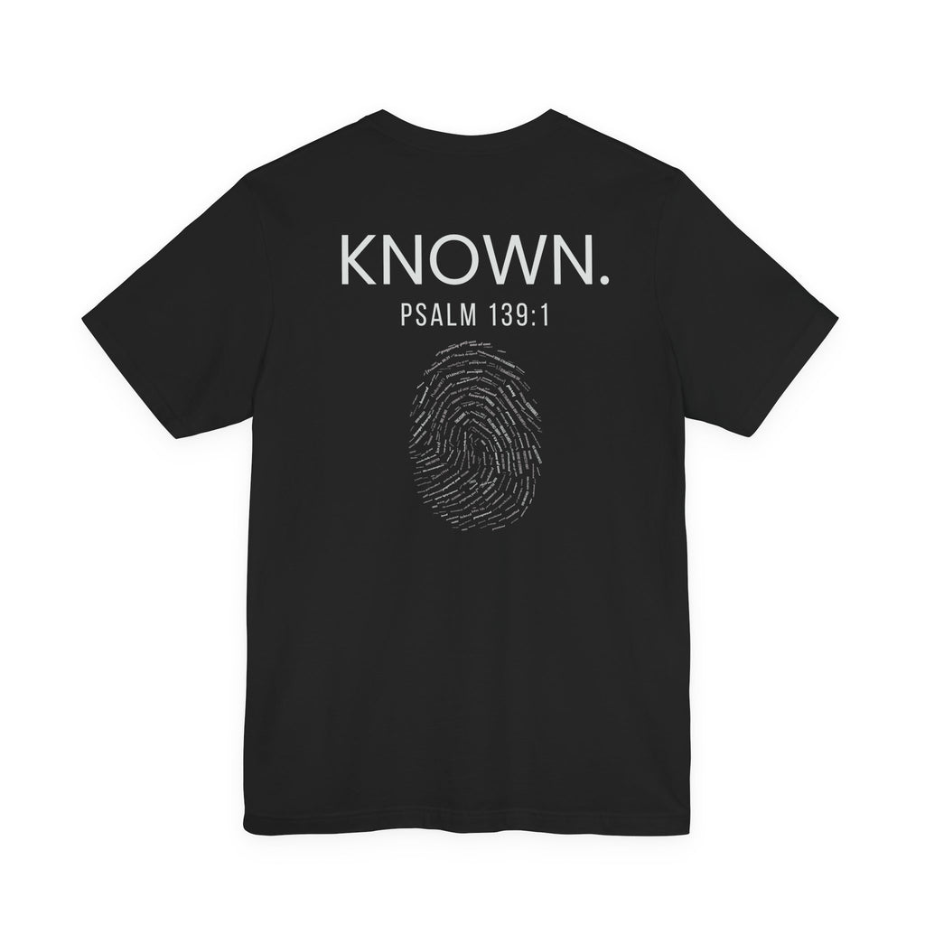 Known — Psalm 139 Christian Streetwear Tee