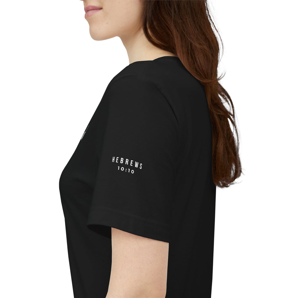 Sanctified – Christian Minimal Script Tee | Set Apart in Christ