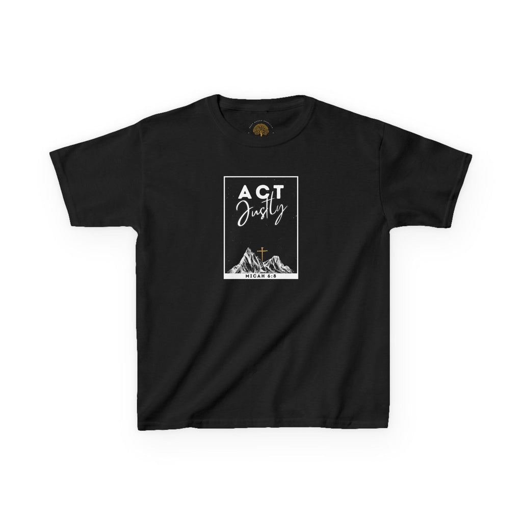 Act Justly Youth Christian T-Shirt | Faith-Based Streetwear Values