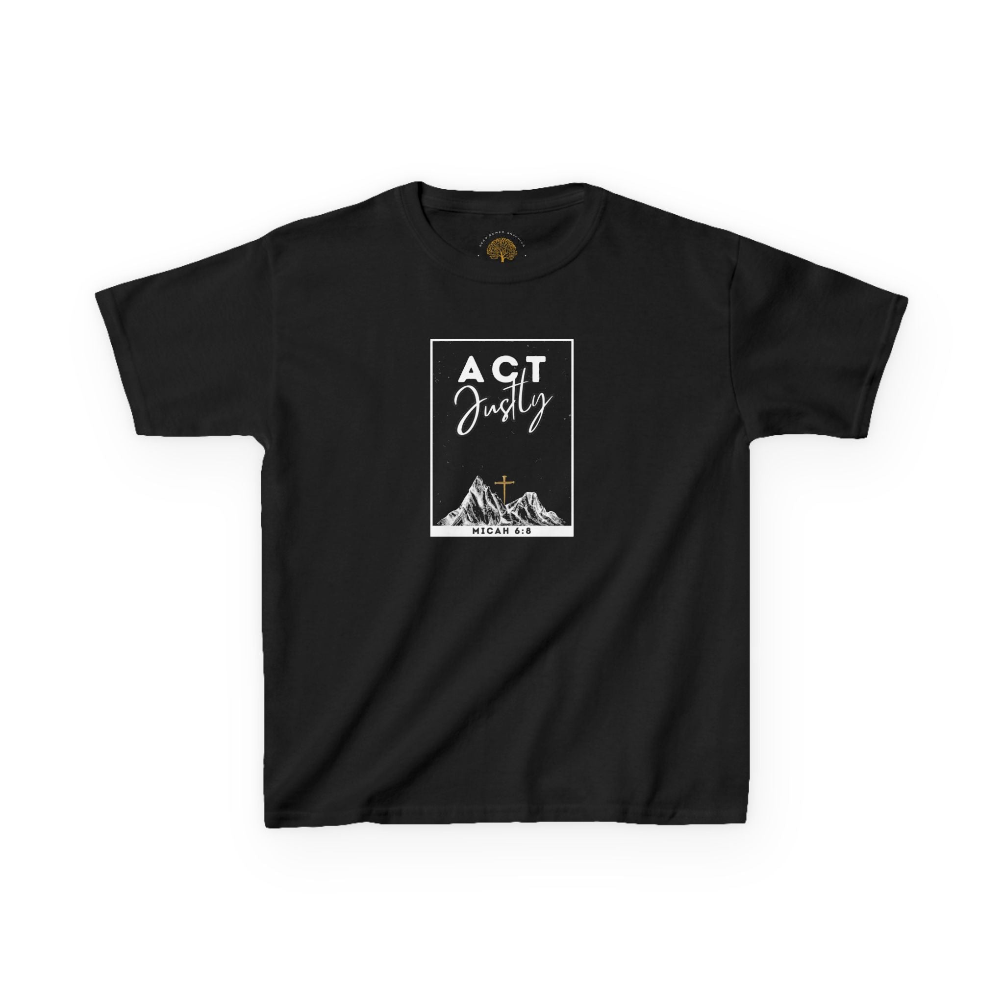 Act Justly Youth Christian T-Shirt | Faith-Based Streetwear Values