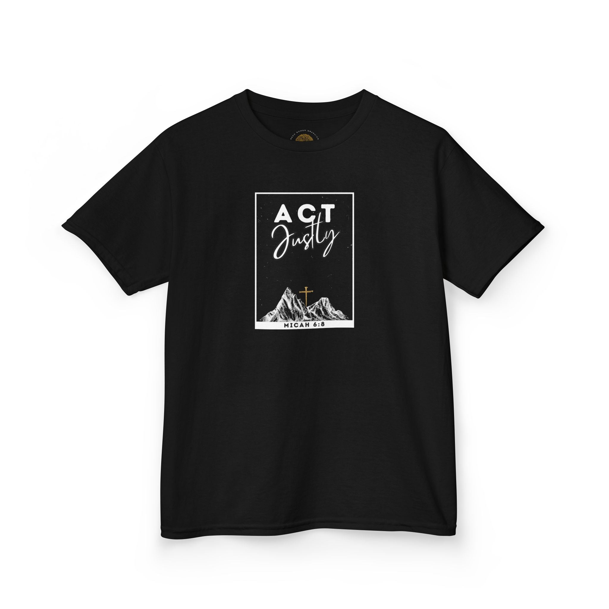 Act Justly Youth Christian T-Shirt | Faith-Based Streetwear Values