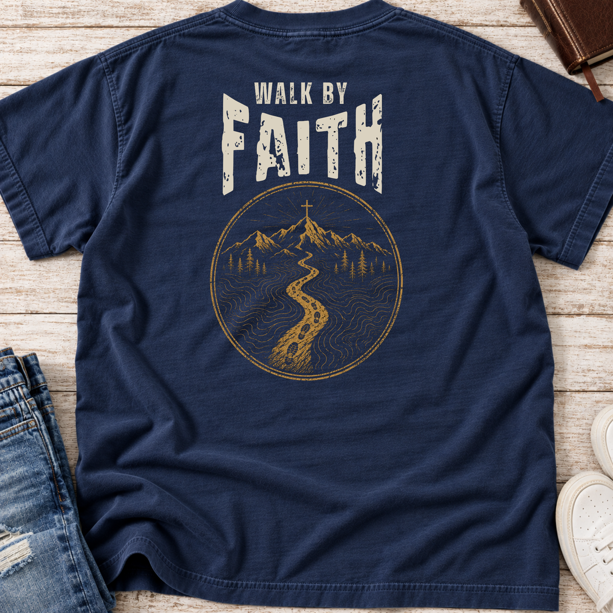 Walk by Faith Adult T-Shirt