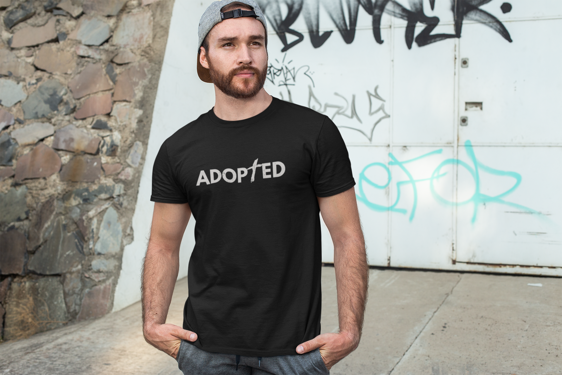 ADOPTED – Minimal Christian Faith T-Shirt | Identity in Christ