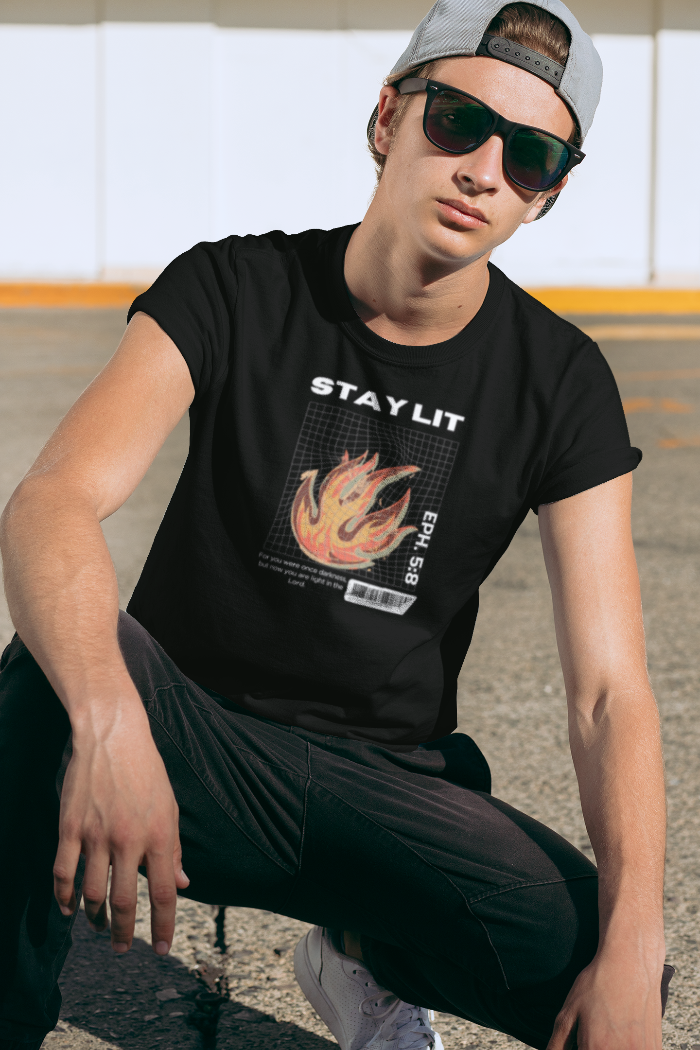 Stay Lit — Ephesians 5:8 Christian Streetwear Tee
