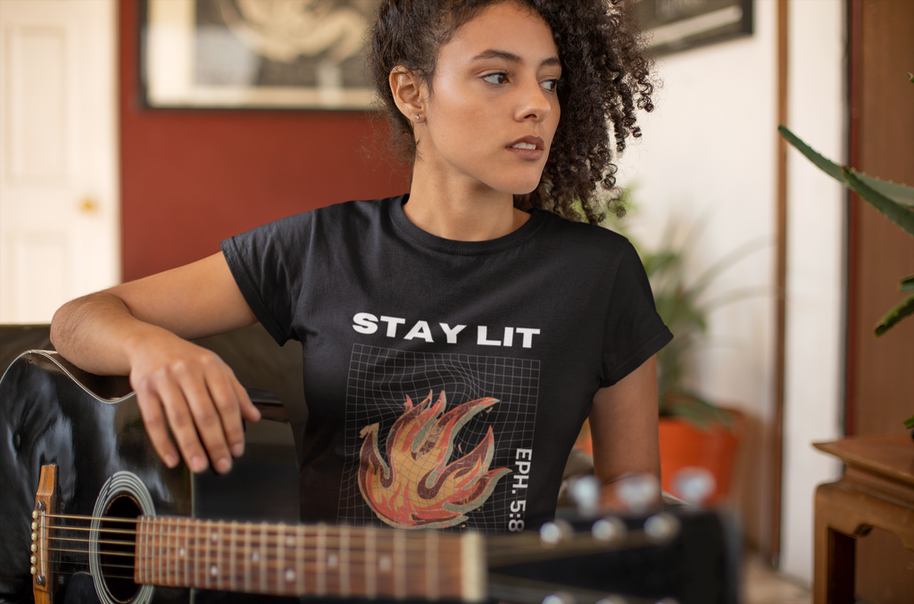 Stay Lit — Ephesians 5:8 Christian Streetwear Tee