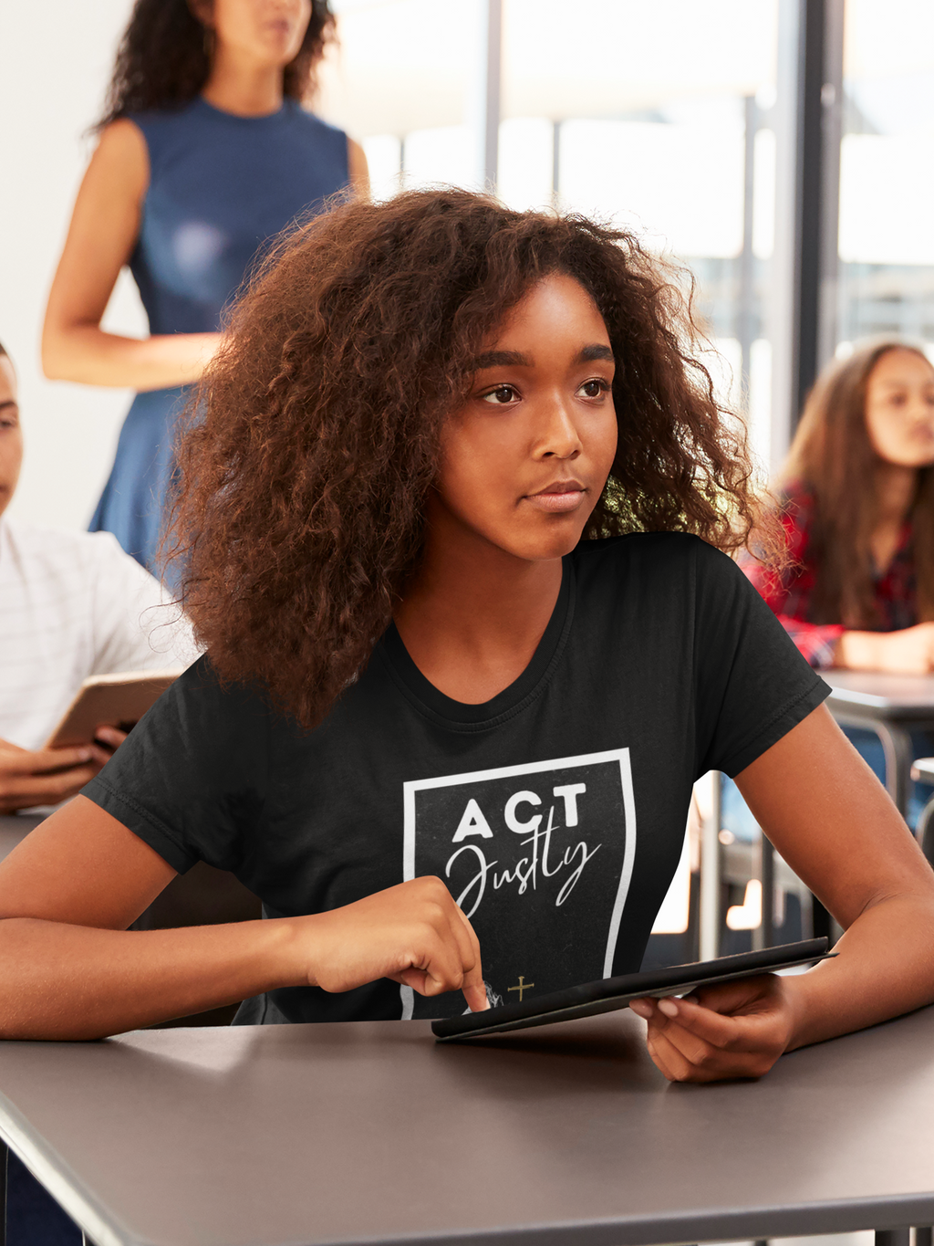 Act Justly Youth Christian T-Shirt | Faith-Based Streetwear Values