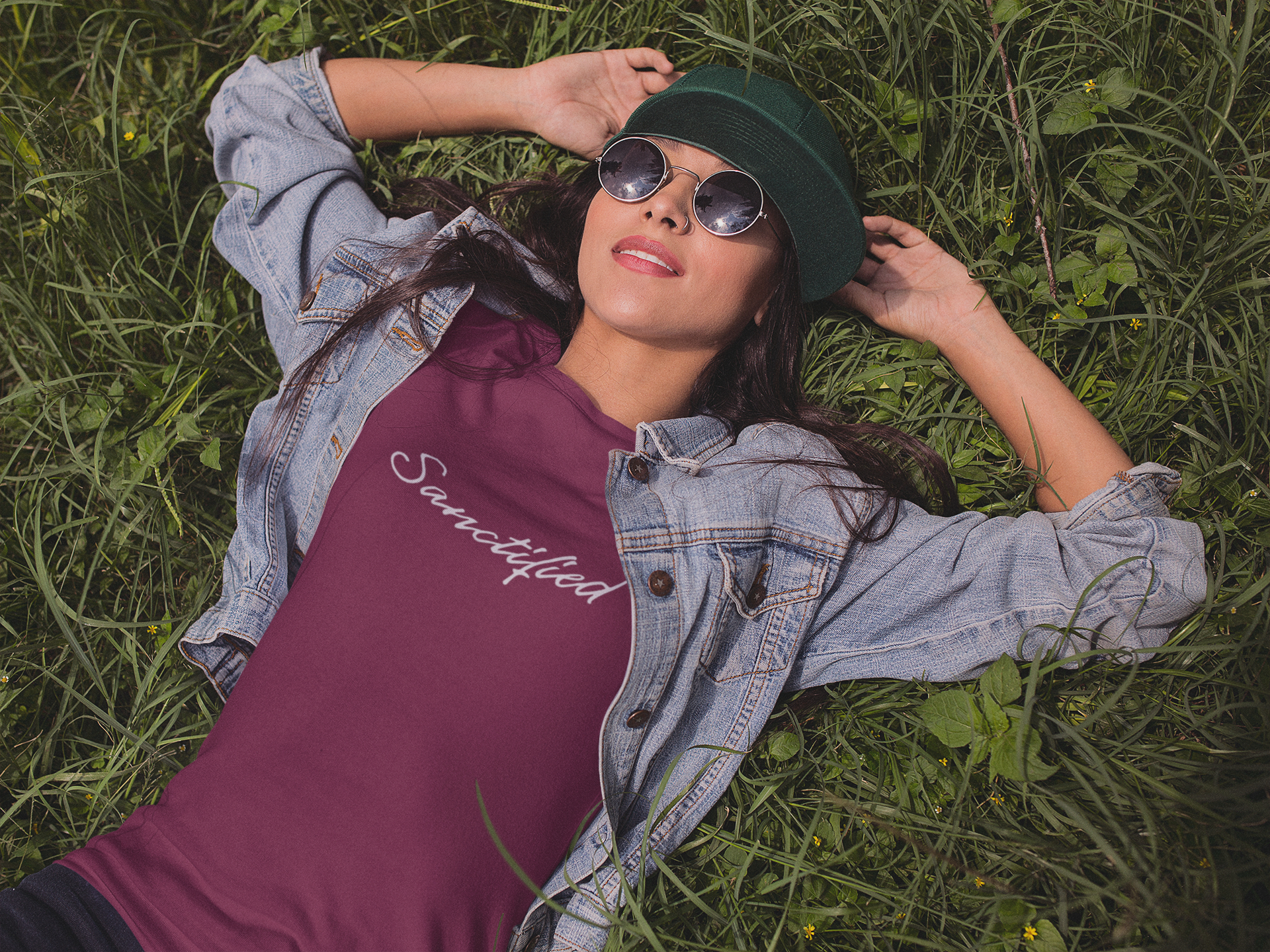 Sanctified – Christian Minimal Script Tee | Set Apart in Christ