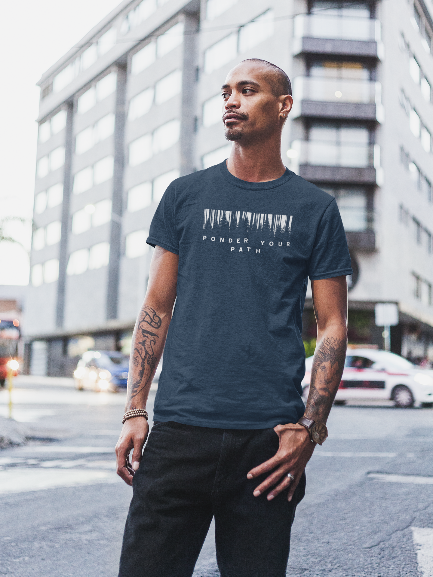 Ponder Your Path Christian Streetwear Tee | Minimal Faith-Inspired Graphic Shirt