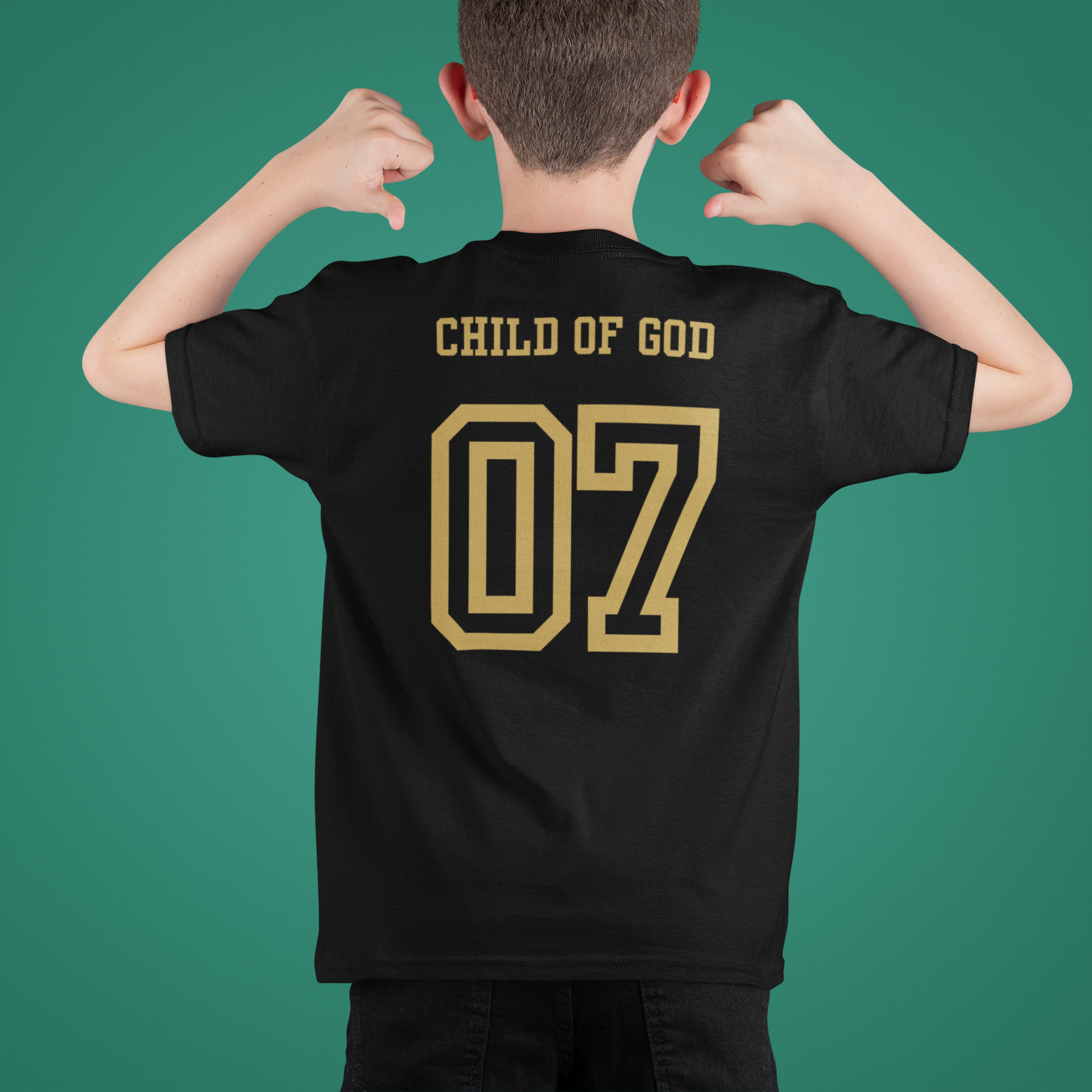 Kingdom Kid Youth Christian Shirt | Child of God Jersey Tee for Boys & Girls