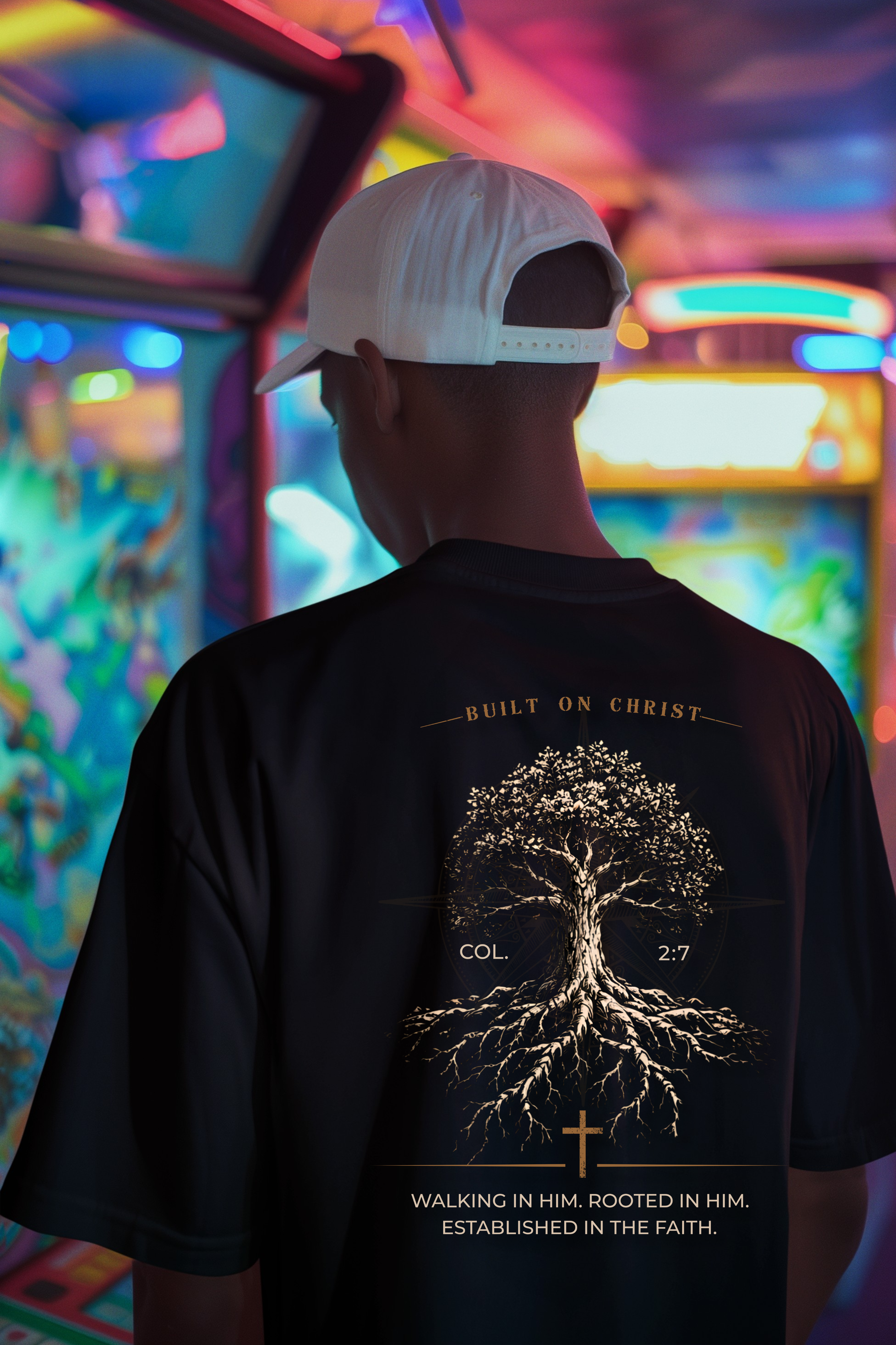Deeply Rooted Youth Christian T-Shirt – Colossians 2:7