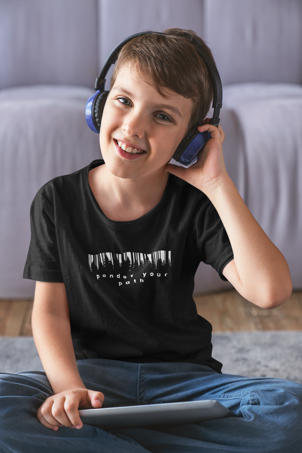 Ponder Your Path – Christian Shirt for Kids | Unisex Faith-Based Youth Tee
