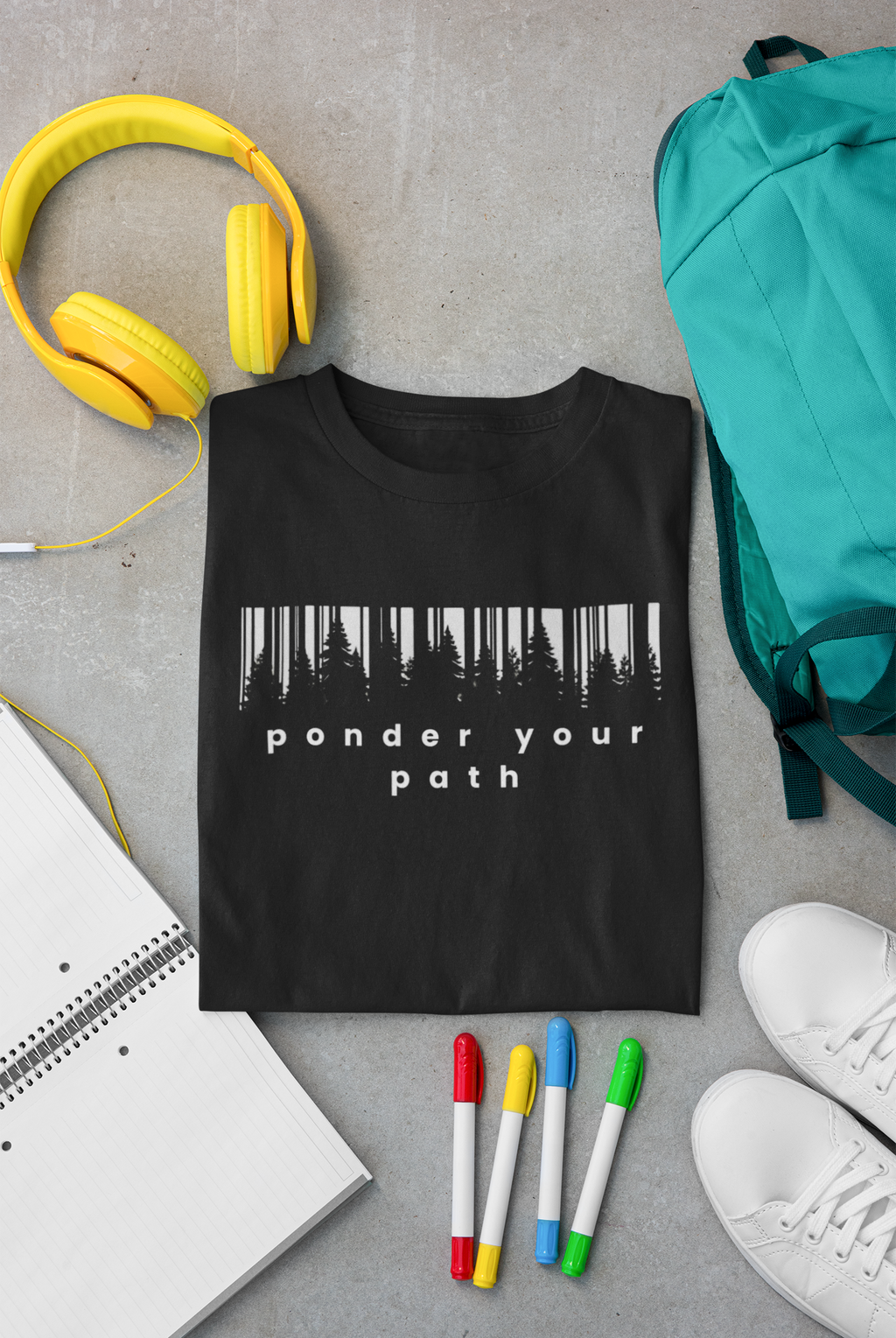 Ponder Your Path – Christian Shirt for Kids | Unisex Faith-Based Youth Tee