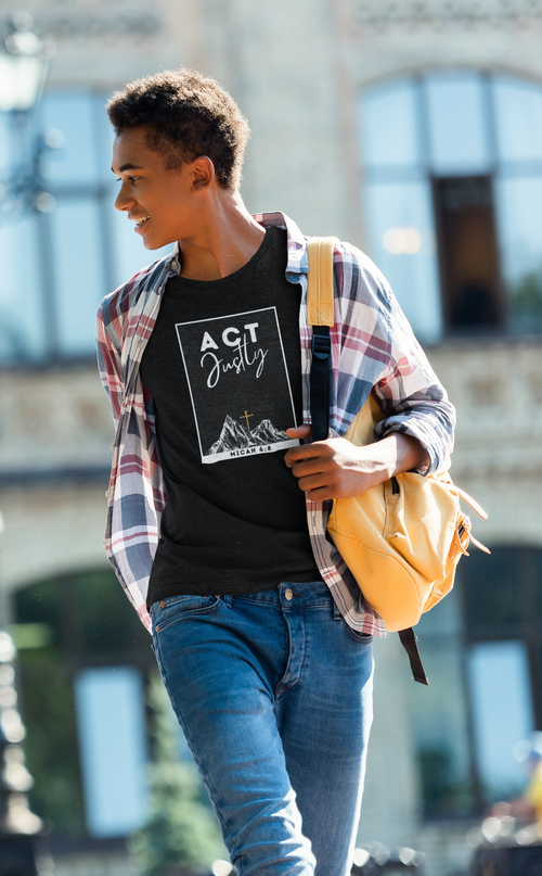 Act Justly Christian Shirt for Kids | Micah 6:8 Unisex Christian Youth Shirt