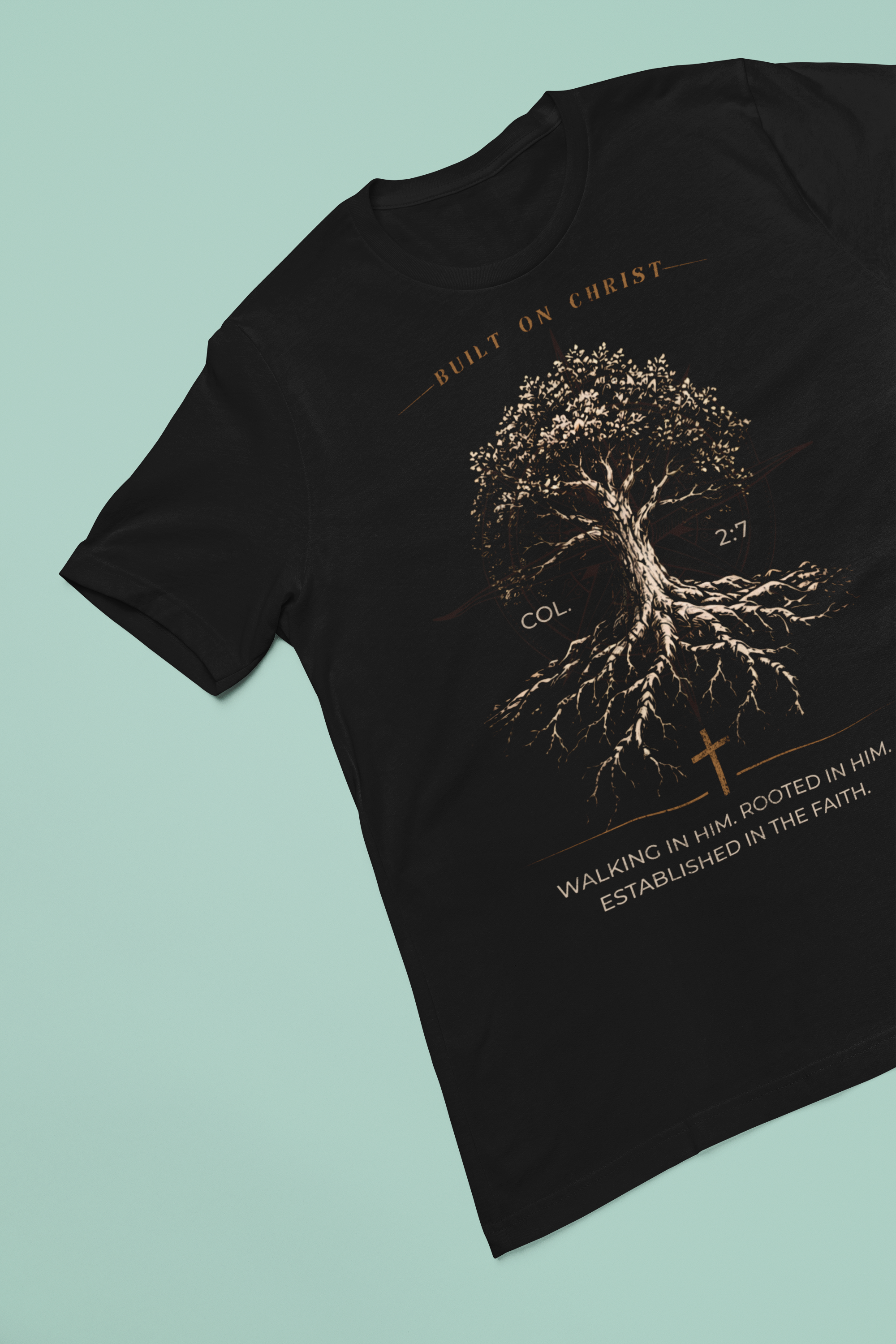 Deeply Rooted Christian Shirt for Kids | Colossians 2:7 Unisex Christian Youth Shirt