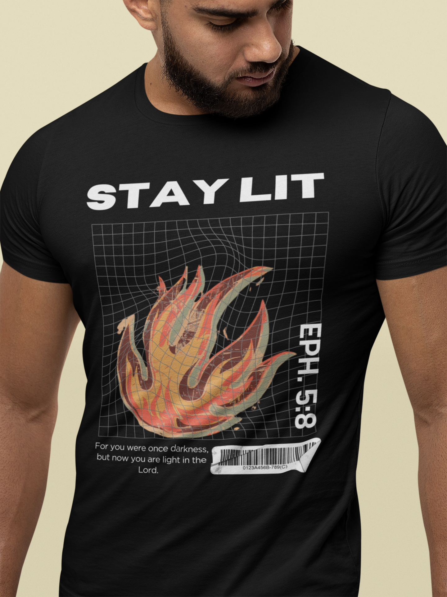 Stay Lit Christian Graphic Tee | Ephesians 5:8 Bible Verse Shirt for Adults