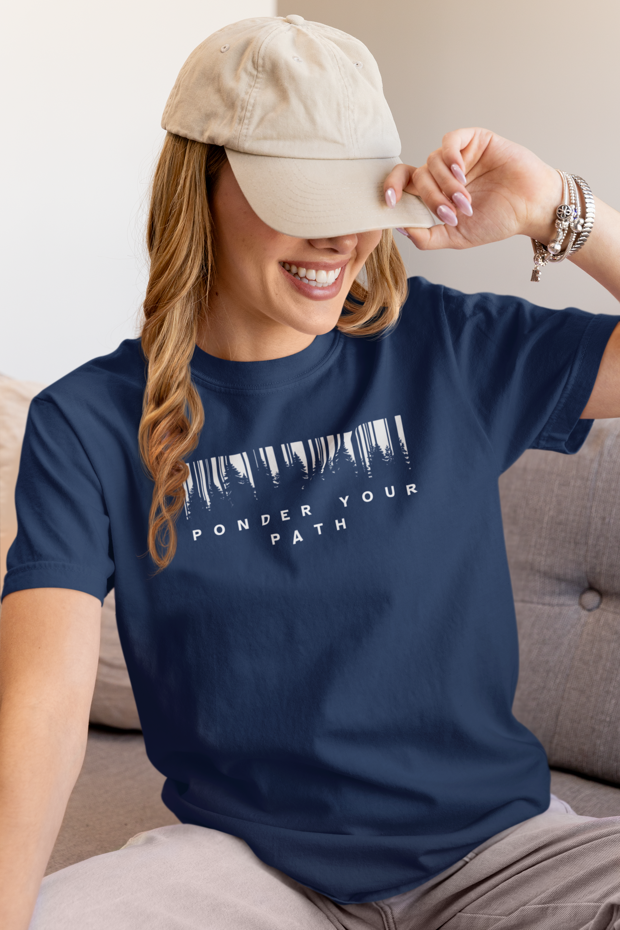 Ponder Your Path Christian Graphic Tee | Proverbs 4:26 Unisex Bible Verse Shirt for Adults