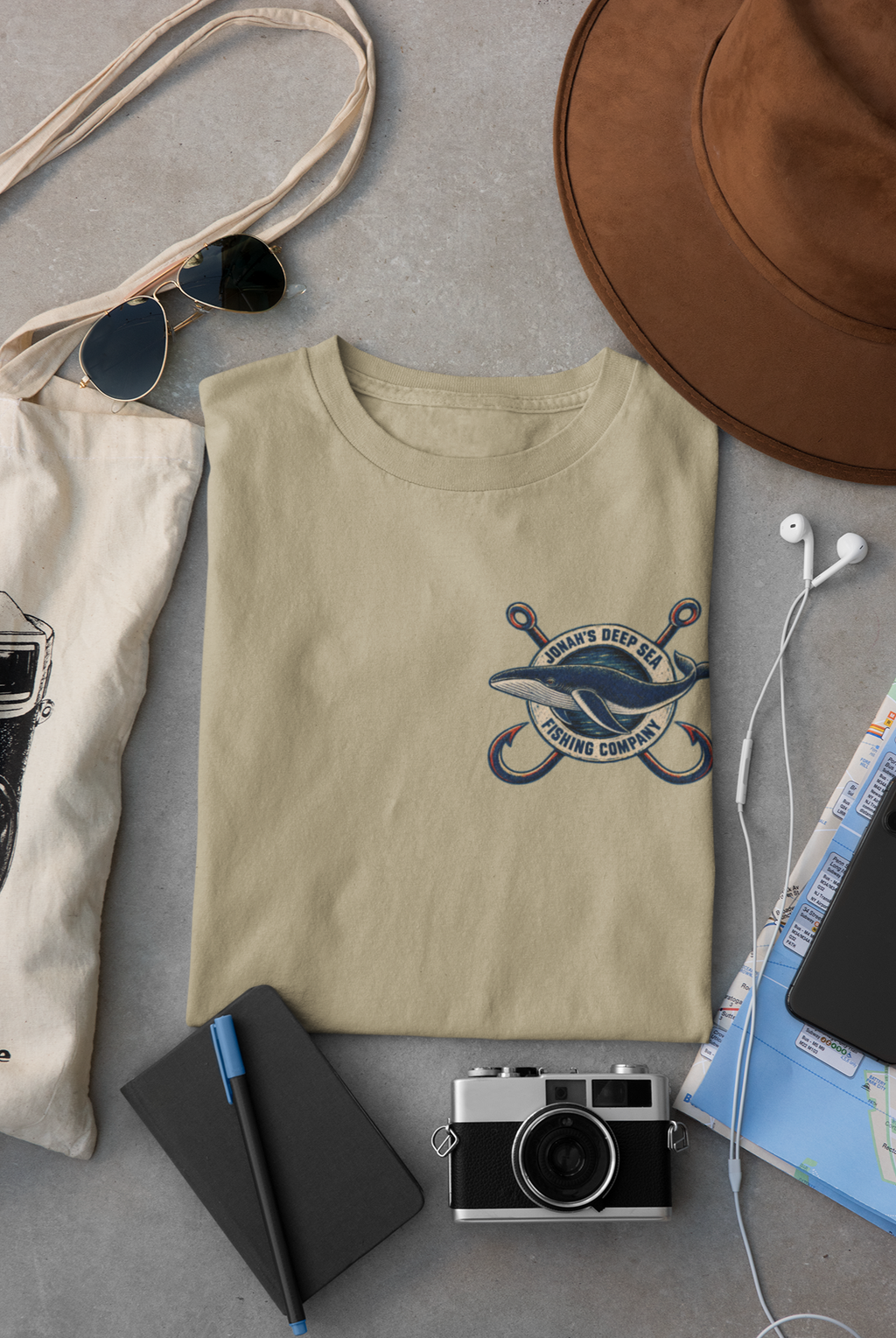 Jonah’s Big Fish Christian Shirt for Adults | Jonah 1:17 Fishing Graphic Tee | Christian Outdoor Apparel