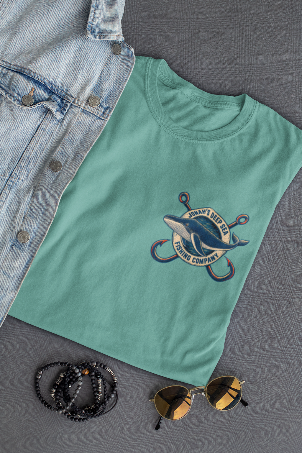 Jonah’s Big Fish Christian Shirt for Adults | Jonah 1:17 Fishing Graphic Tee | Christian Outdoor Apparel
