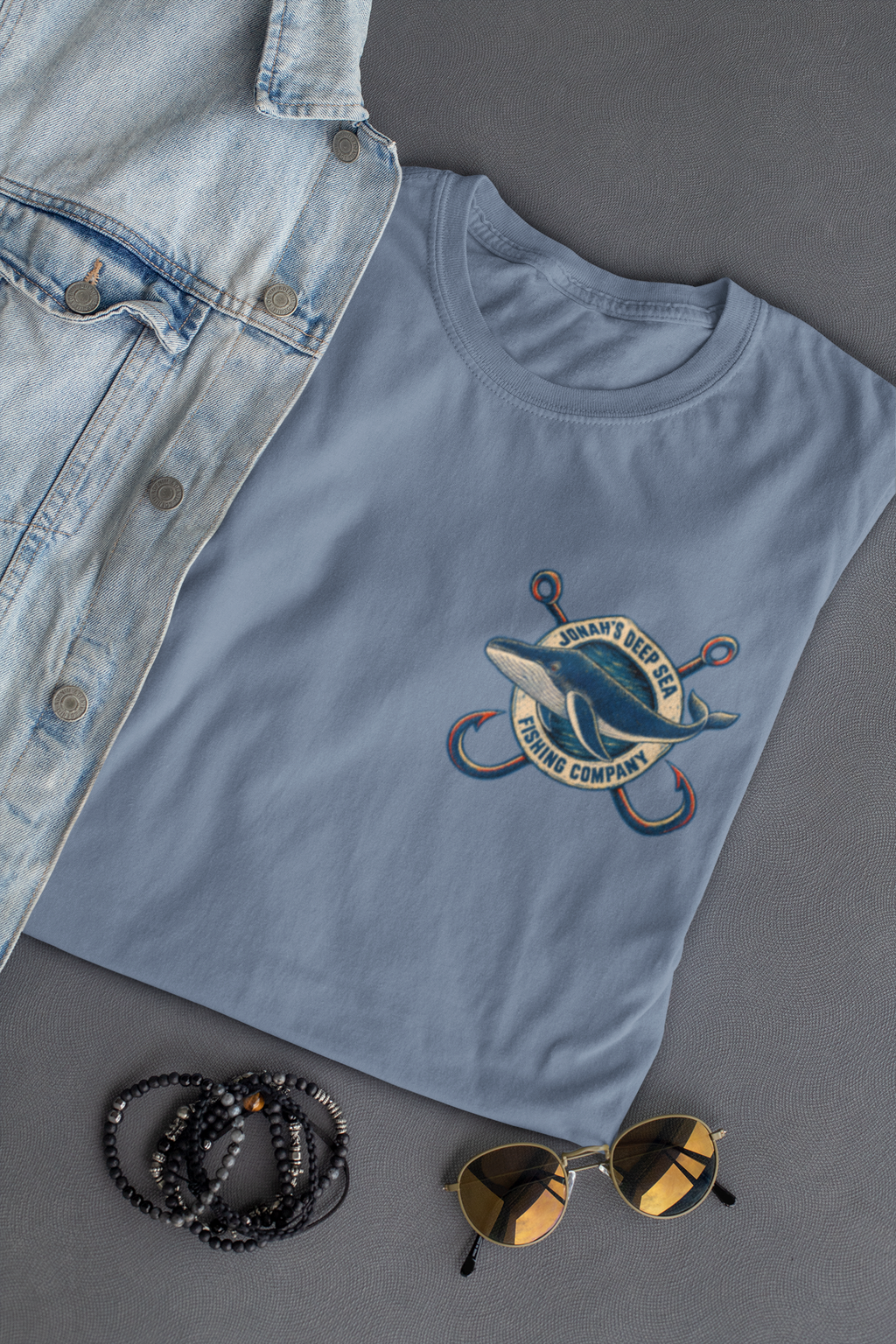 Jonah’s Big Fish Christian Shirt for Adults | Jonah 1:17 Fishing Graphic Tee | Christian Outdoor Apparel