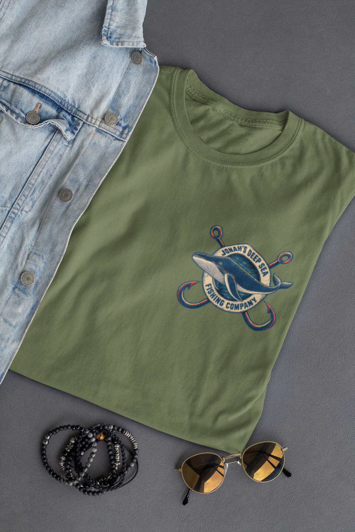 Jonah’s Big Fish Christian Shirt for Adults | Jonah 1:17 Fishing Graphic Tee | Christian Outdoor Apparel