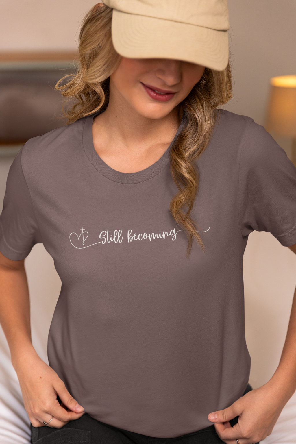 Still Becoming Christian Shirt for Women | Faith-Based Inspirational Christian Graphic Tee | Christian Women’s Faith Shirt