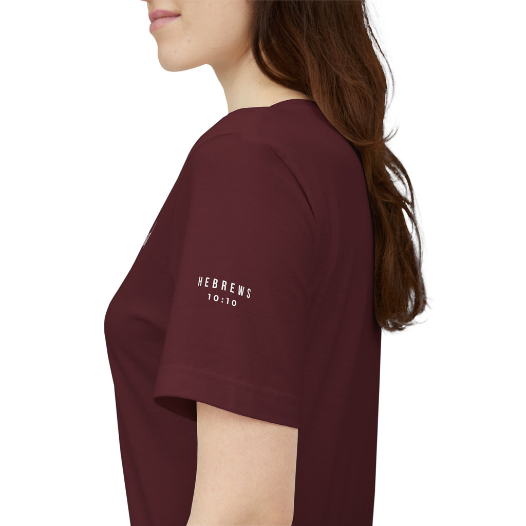 Sanctified – Christian Minimal Script Tee | Set Apart in Christ
