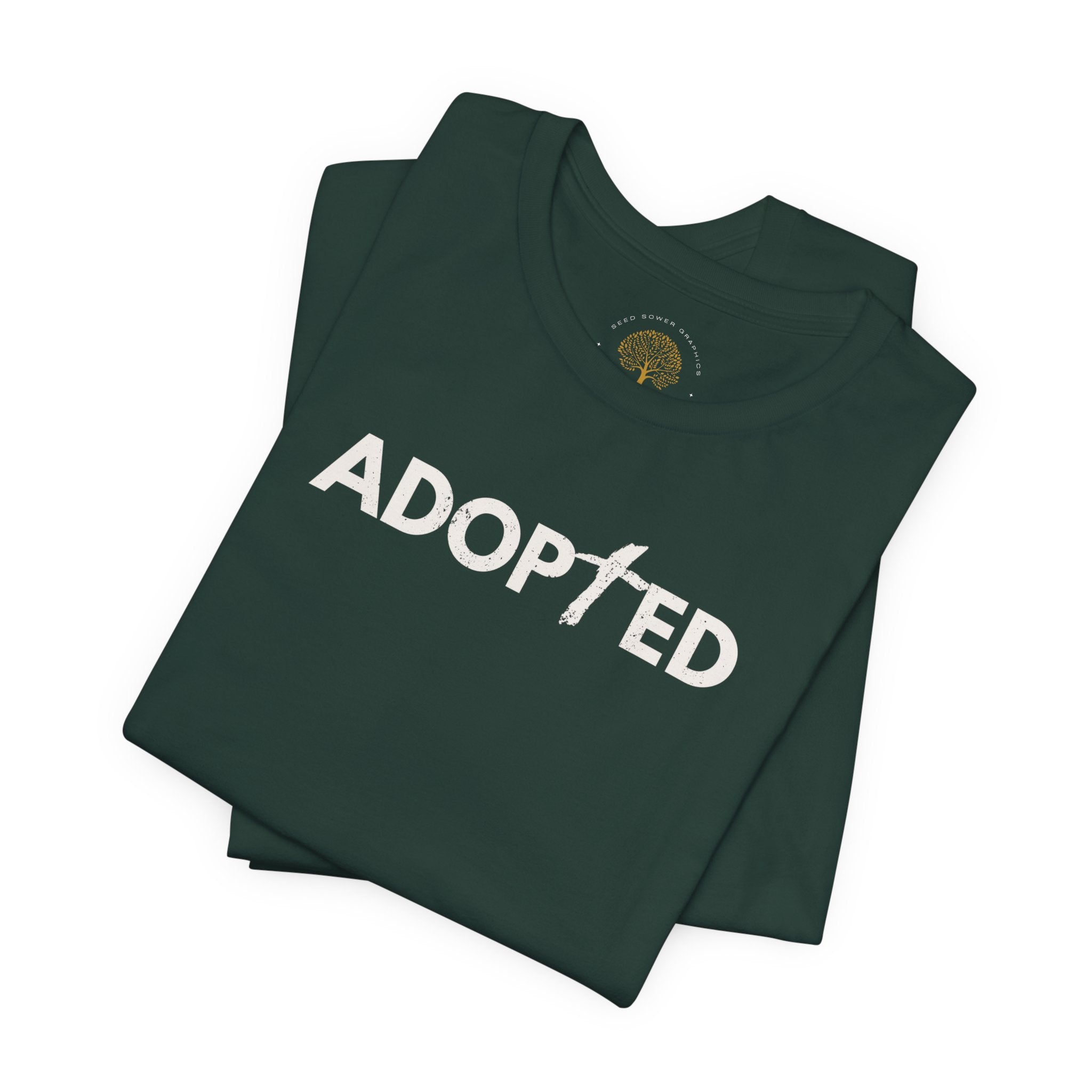 ADOPTED – Minimal Christian Faith T-Shirt | Identity in Christ