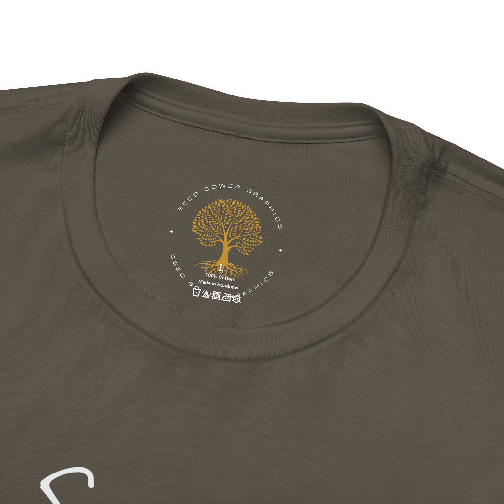 Sanctified – Christian Minimal Script Tee | Set Apart in Christ