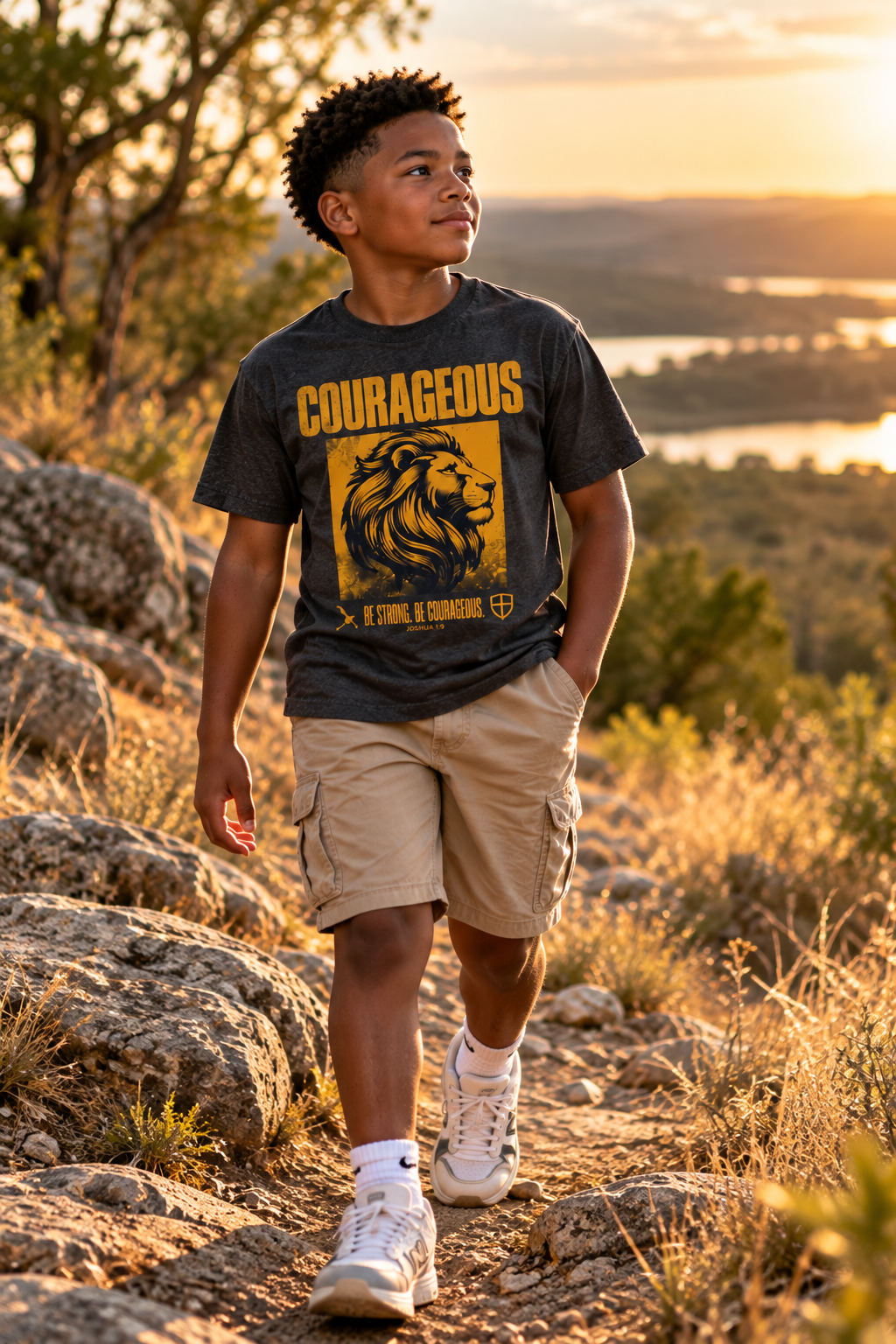 Be Strong & Courageous Youth Shirt